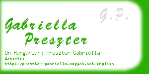 gabriella preszter business card